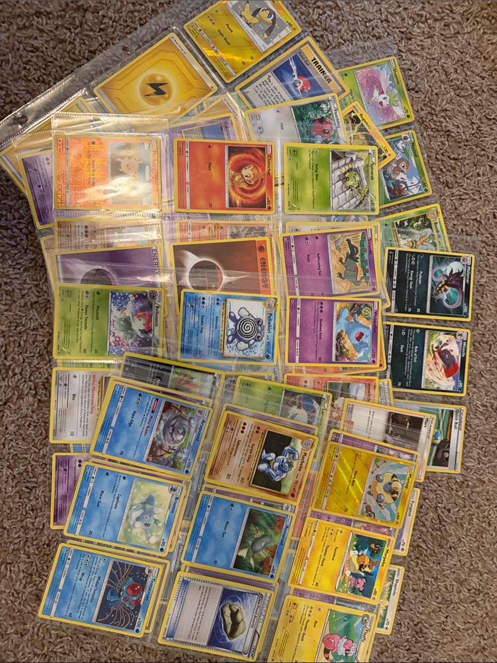 Pokemon Card Binder page lot, includes vintage (Cards Only NO Binder)
